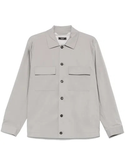 Peserico Lightweight Overshirt In Grey