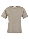 Peserico Lightweight Striped Jersey T-shirt And Punto Luce