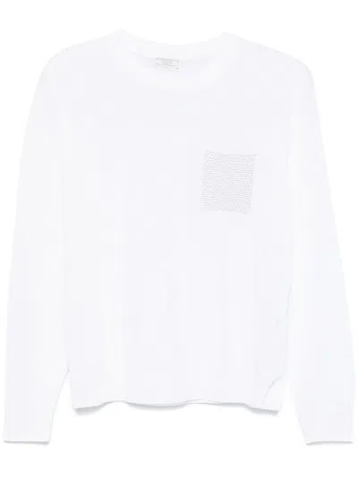 PESERICO PESERICO LIGHTWEIGHT WHITE KNIT SWEATER