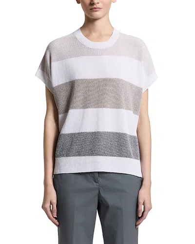 Peserico Linen & Cotton Blend Sweater In Multi