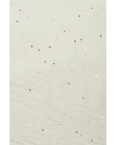 Peserico Linen & Cotton Spangle Scarf In White