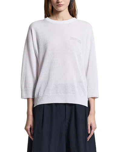 Peserico Linen And Cotton Sweater In White