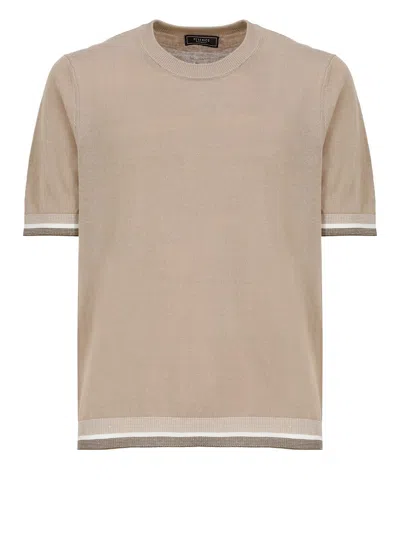 PESERICO LINEN AND COTTON T-SHIRT