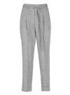 Peserico Linen And Wool Pants In Gray