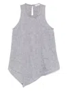 Peserico Linen Asymmetrical Top In Grey