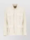 Peserico Linen Blazer Elastic Waist In Neutral