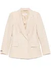 Peserico Linen Blazer In Neutrals