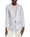 Peserico Linen Blazer In Purple