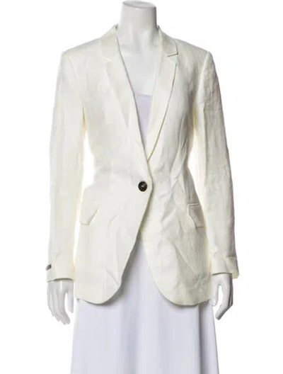 Pre-owned Peserico Linen Blazer W/ Tags In White
