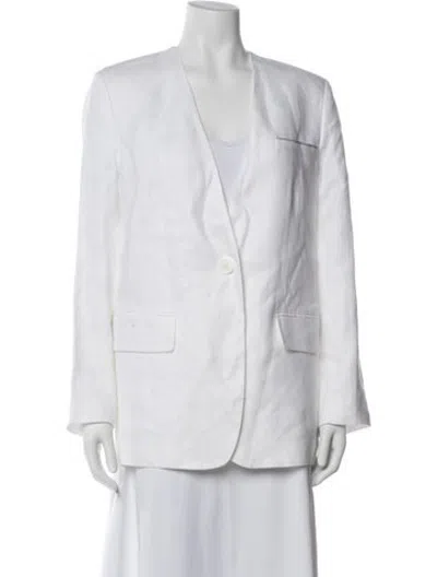 Pre-owned Peserico Linen Blazer W/ Tags In White