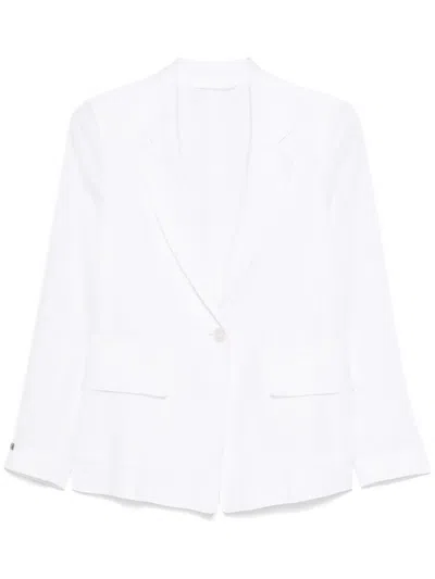 Peserico Linen Blazer In White