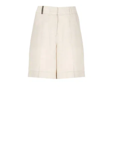 PESERICO LINEN BLEND SHORTS