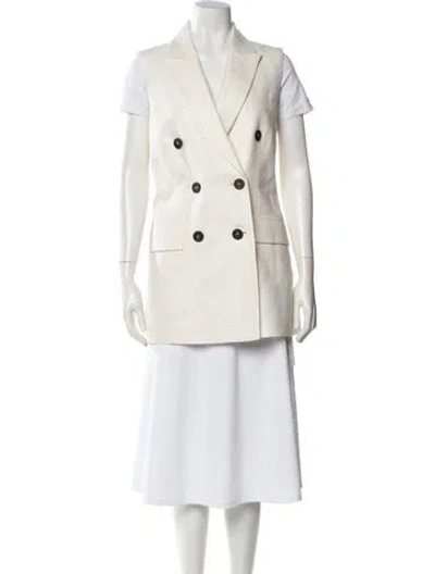 Pre-owned Peserico Linen Coat In White