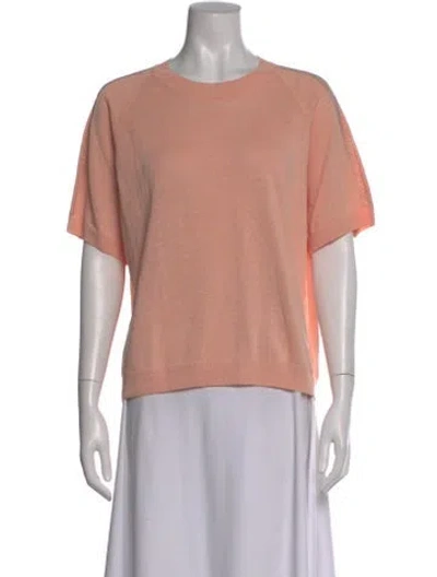 Pre-owned Peserico Linen Crew Neck Top In Pink