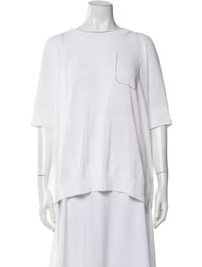 Pre-owned Peserico Linen Crew Neck T-shirt In Neutral
