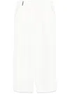 Peserico Linen Cropped Tailored Trousers In White