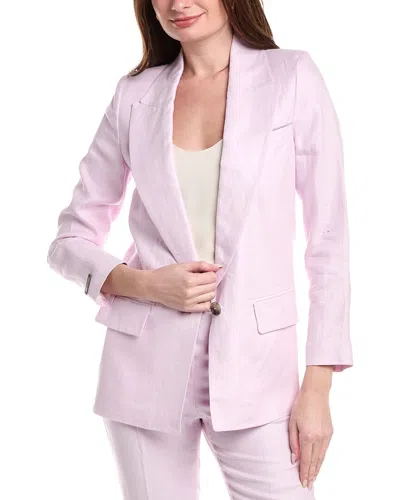 Peserico Linen Jacket In Purple