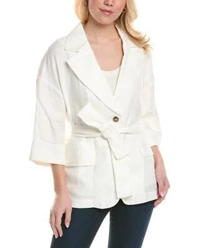 Pre-owned Peserico Linen Jacket Women's In White