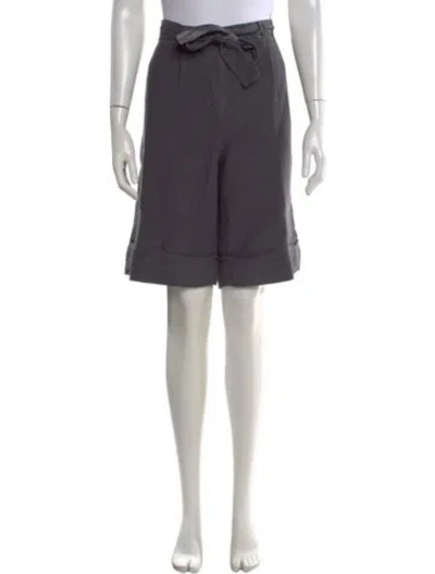 Pre-owned Peserico Linen Knee-length Shorts In Gray