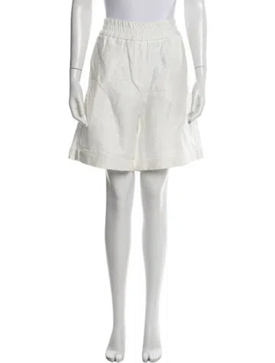 Pre-owned Peserico Linen Knee-length Shorts In White
