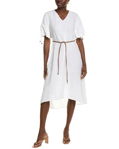 Peserico Linen Maxi Dress In White