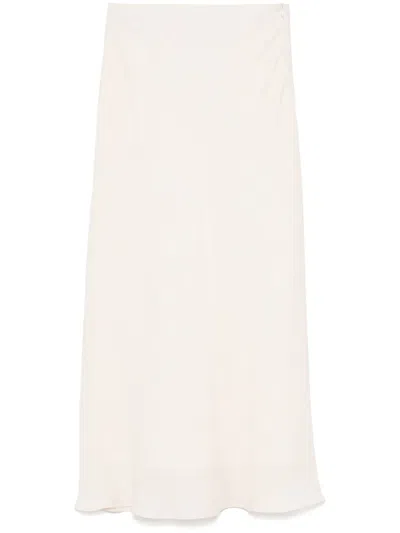 Peserico Linen Maxi Skirt In Neutrals