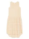 Peserico Linen Midi Dress In Neutrals