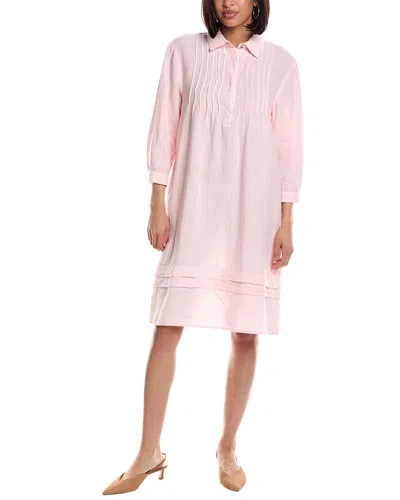 Peserico Linen Midi Dress In Pink