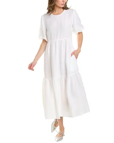 Peserico Linen Midi Dress In White | ModeSens
