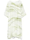 Peserico Linen Mini Dress In Green
