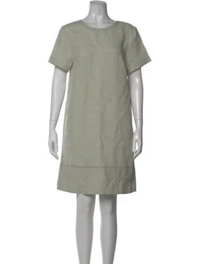 Pre-owned Peserico Linen Mini Dress In Green