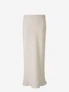 Peserico Linen Mottled Skirt In Neutral