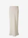 Peserico Linen Mottled Skirt In Neutral
