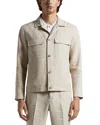 Peserico Linen Overshirt In Cappuccino