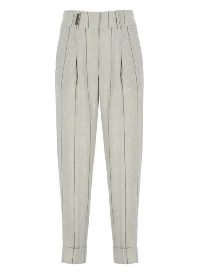 Peserico Linen Pants In White