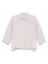 Peserico Beige Linen Shirt With Classic Collar