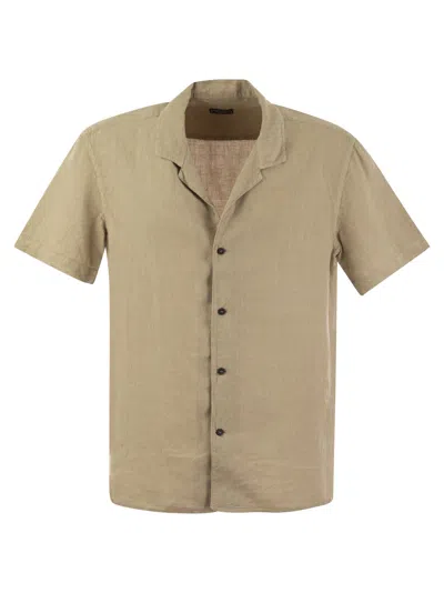 Peserico Linen Shirt In Beige