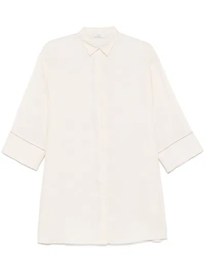 Peserico Linen Shirt In Neutrals