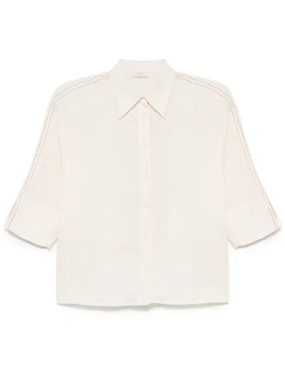 Peserico Linen Shirt In Neutrals