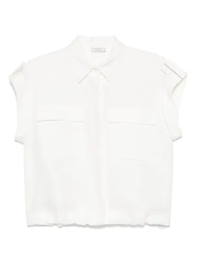 Peserico Linen Shirt In White