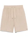 Peserico Linen Shorts In Neutrals