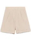 Peserico Linen Shorts In Neutrals