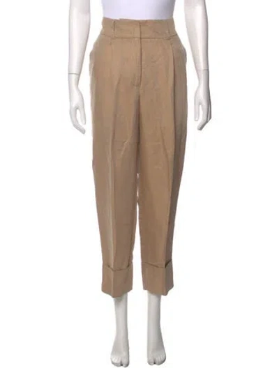 Pre-owned Peserico Linen Straight Leg Pants In Neutrals