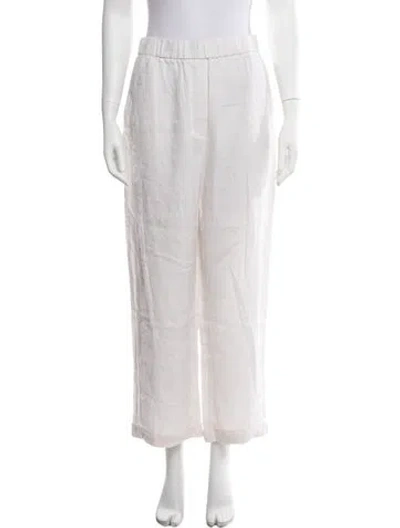 Pre-owned Peserico Linen Straight Leg Pants In Pink