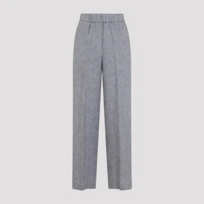Peserico Linen Straight Pants 40