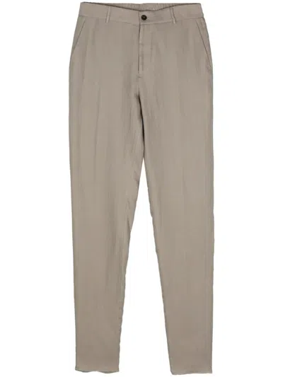 Peserico Linen Tailored Trousers In Gold