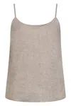 Peserico Linen Top In Ecru