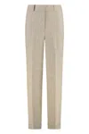 Peserico Linen Trousers In Beige