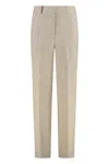 Peserico Linen Trousers In Beige