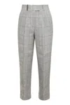 Peserico Linen Trousers In Grey